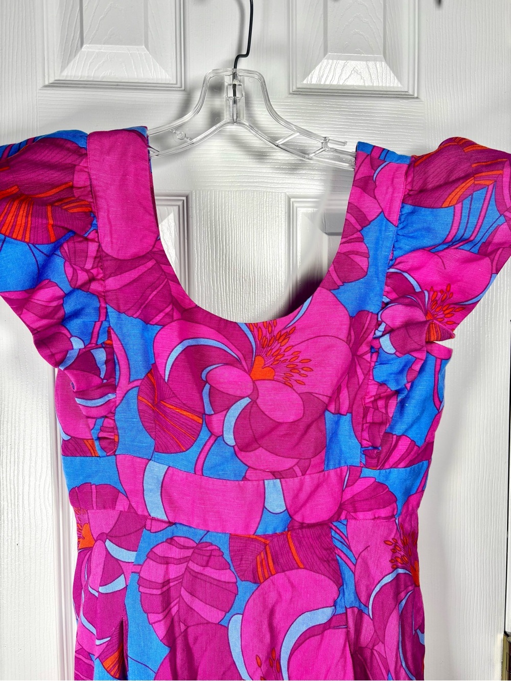 Tuckernuck X Cameran Eubanks Wimberly Wild Azalea Dress Linen Pink Dress Medium - Picture 3 of 11